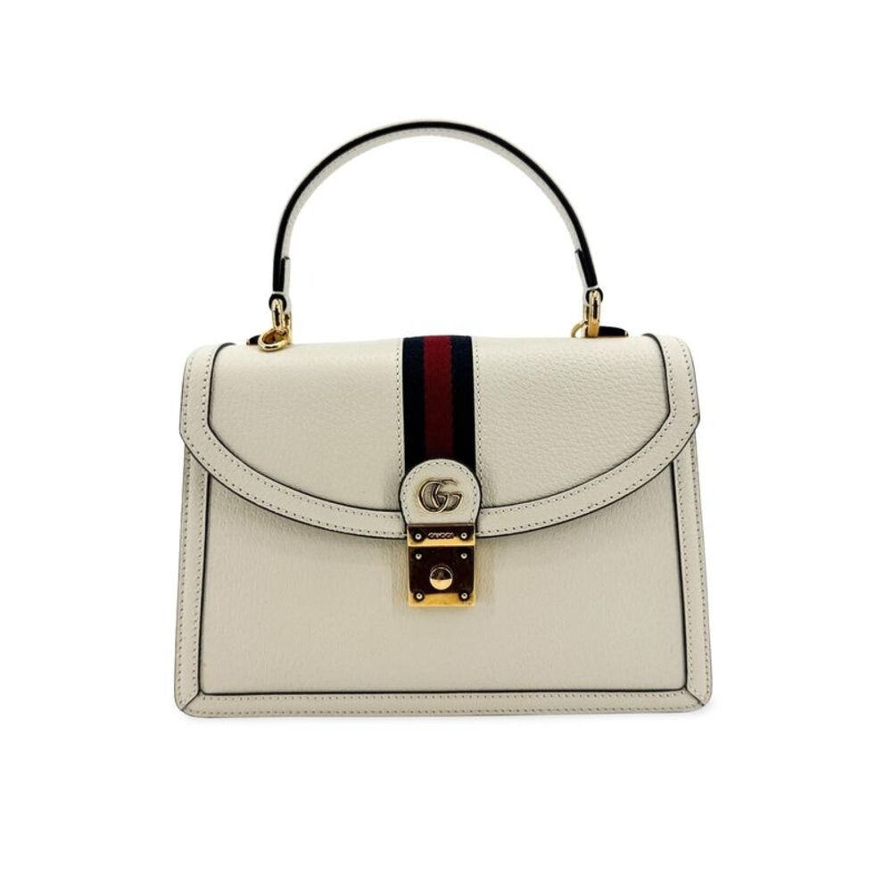 Gucci Ophidia Small Top Handle Bag White
